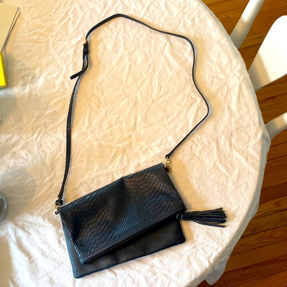 Gigi NY Navy Crossbody Clutch